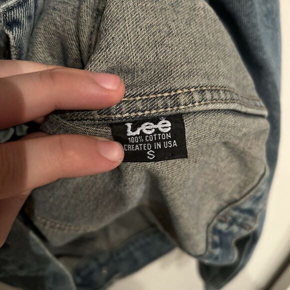 Vintage Lee Denim Union Made USA Denim Jacket Blue Mens Size Small 90s - Picture 5 of 9